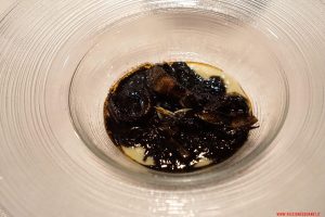 Crema di carciofi e seppie nere, Cucina Bacilieri, Ferrara