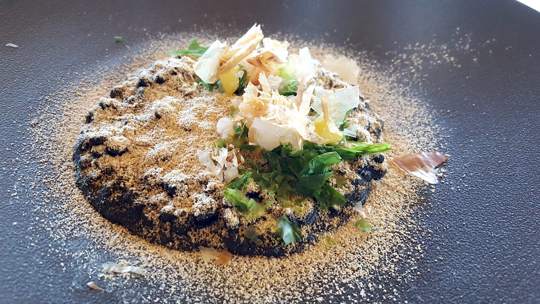 Orzo e scampi. Dal Degan. Asiago