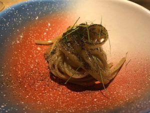 Fettuccine, primo piatto, Aqua Crua, Giuliano Baldessari, Veneto, Michelin