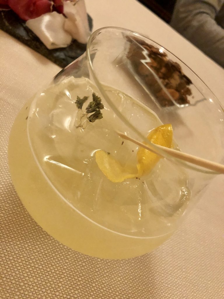 Il fresco aperitivo di benvenuto.