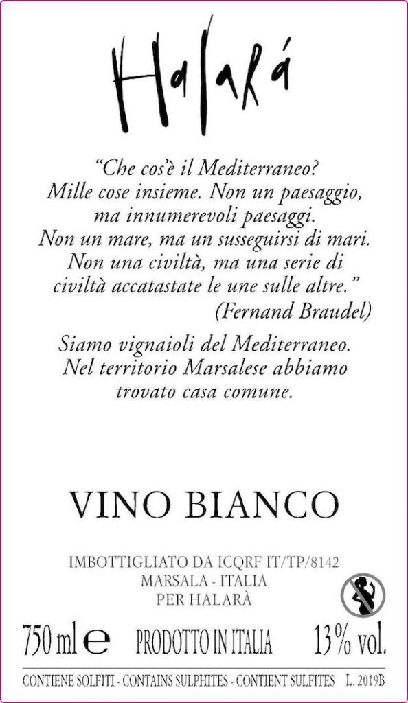retro del bianco di halarà