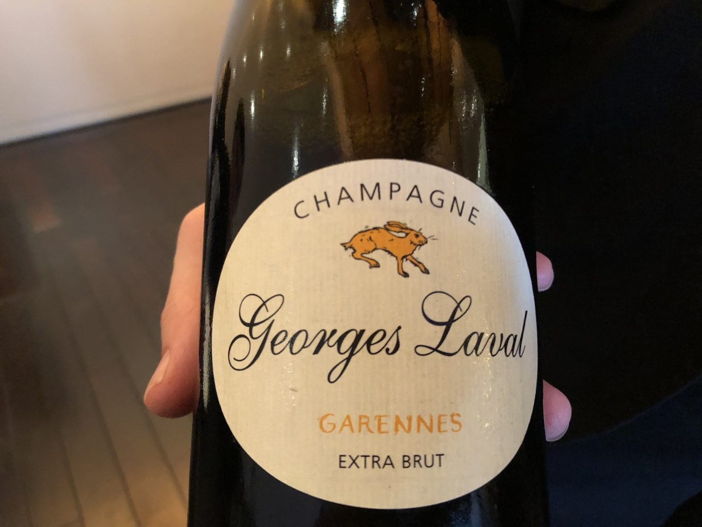 Champagne servito durante il pasto da Giulio Terrinoni