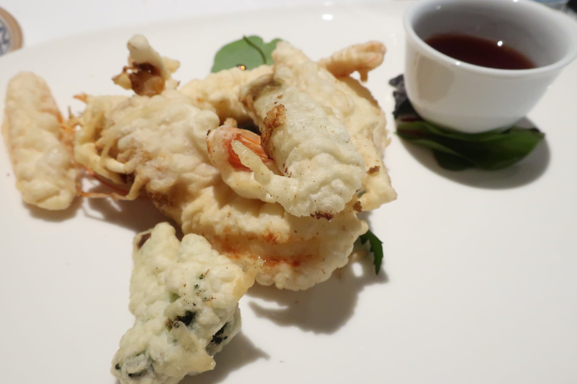 Scampi, mazzancolle e verdure in tempura, Gaudio.