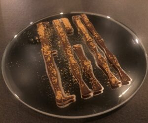 Ganache al cioccolato del ristorante Ego.