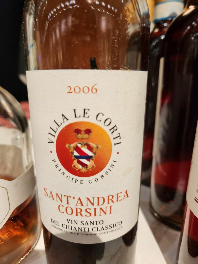 Vin Santo del Chianti Classico Sant’Andrea Corsini 2006 Villa le Corti Principe Corsini.