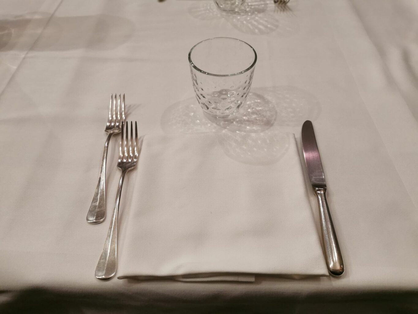 La mise en place della trattoria Da Amerigo