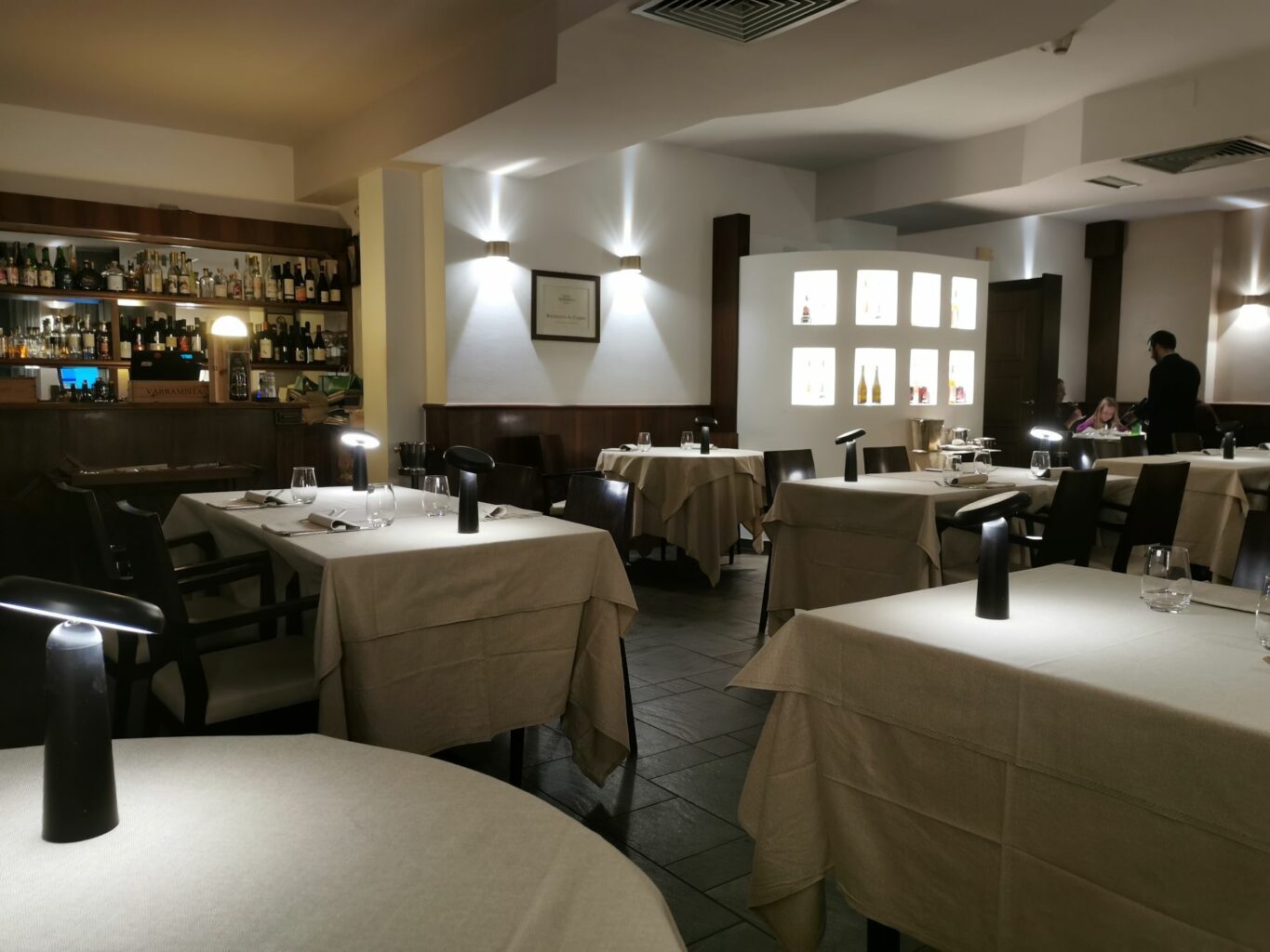 La sala del ristorante Al Cambio