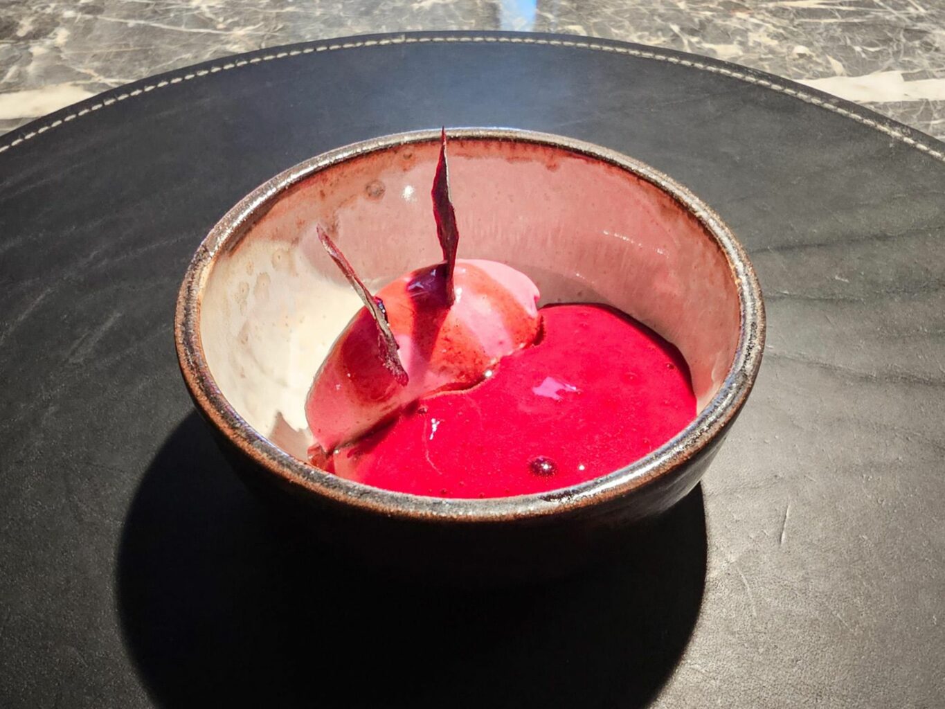 Predessert: rapa rossa, yogurt e Americano