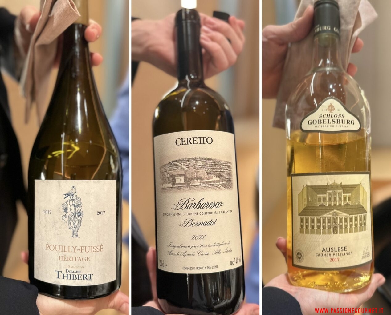 Il pairing servito allo Chef's Table.