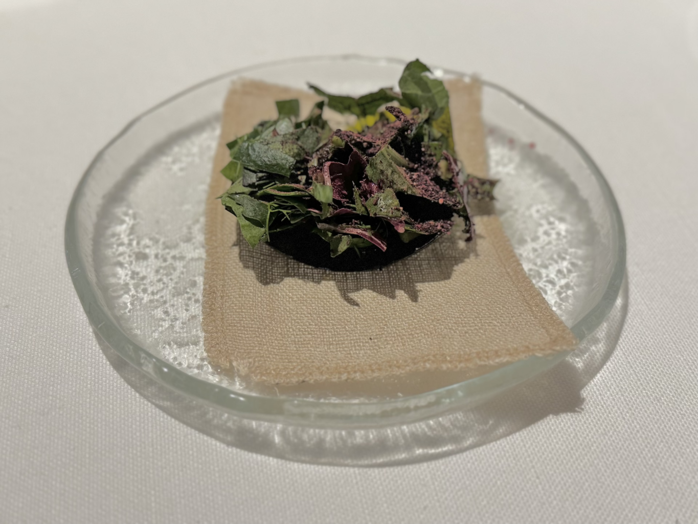 …Cestino e pesto d’erbe.