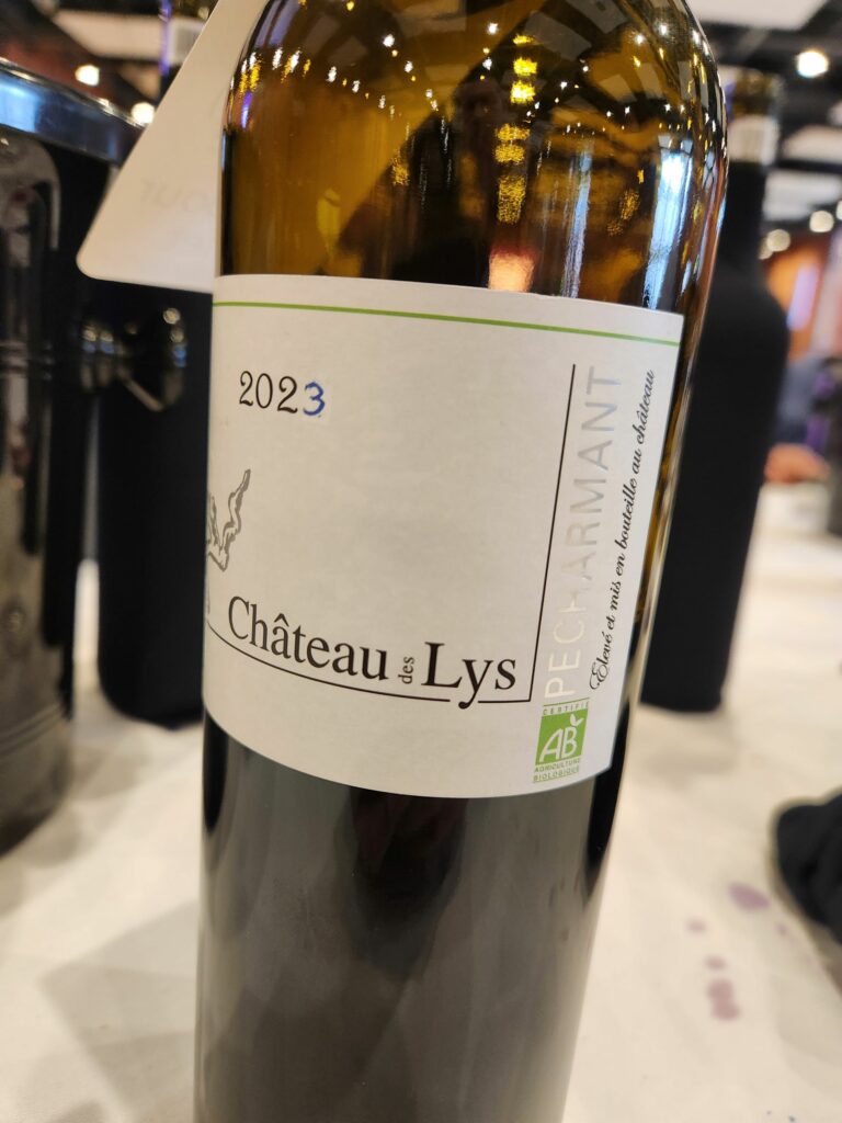 Chateau de Lys Pecharmant AOC Rouge Famille Bellagamba al concorso di Lione