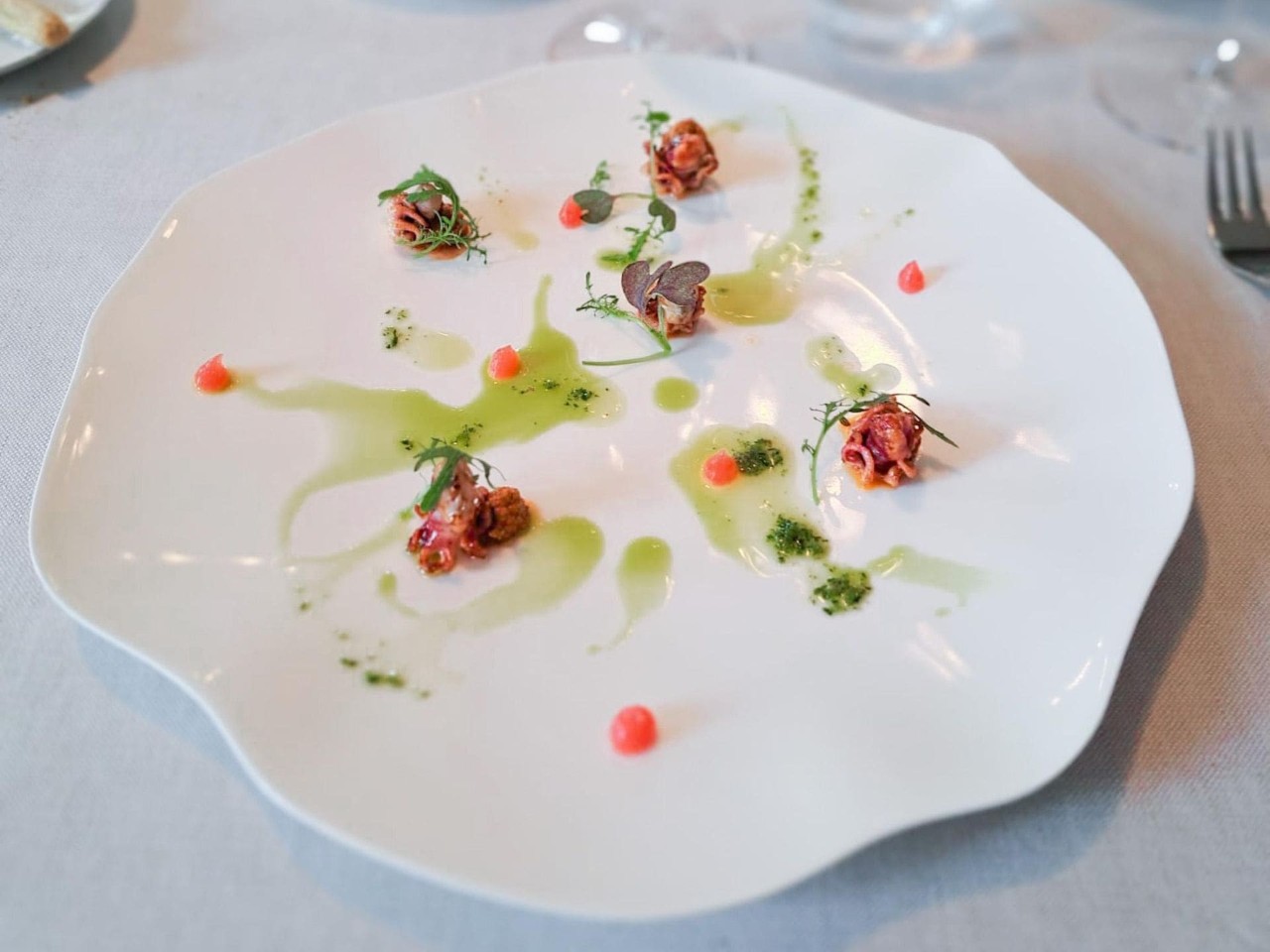 Moscardini e Romesco del ristorante All'Enoteca.