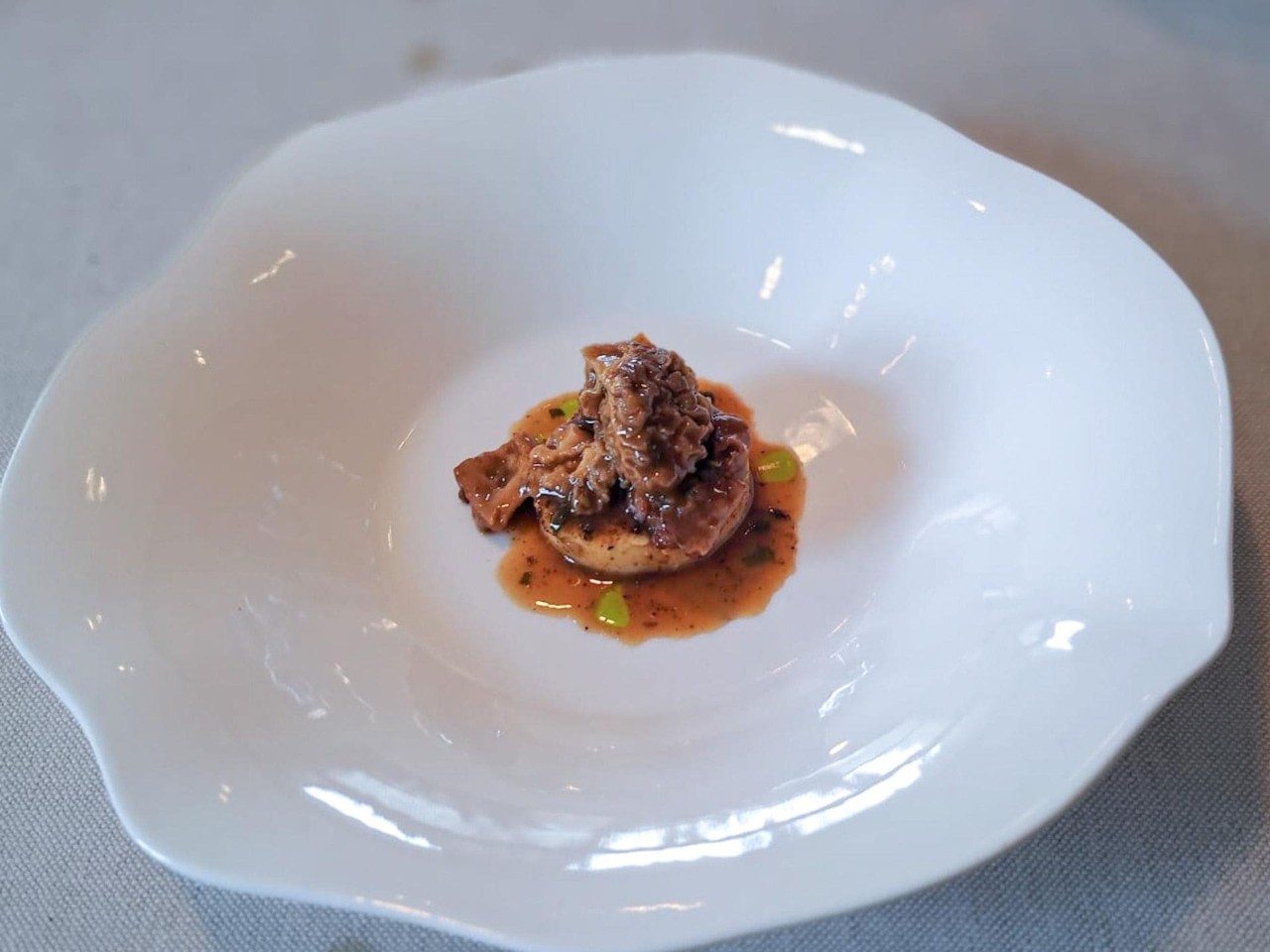 Spugnole, Tartrà e caffè del ristorante All'Enoteca.