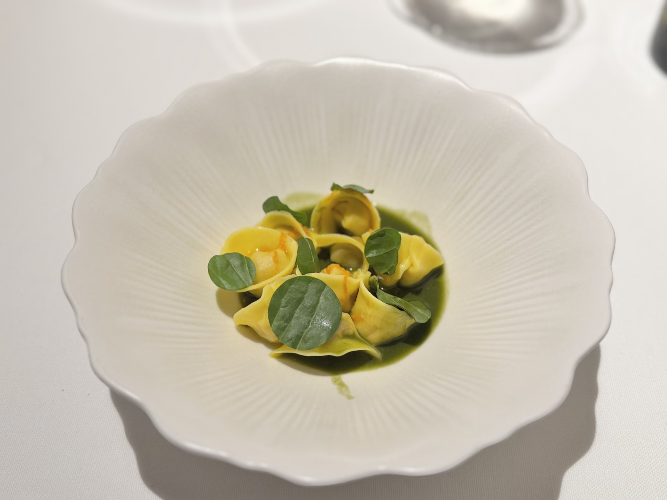 Tortelli di pollo arrosto e cicoria da Abocar Due Cucine