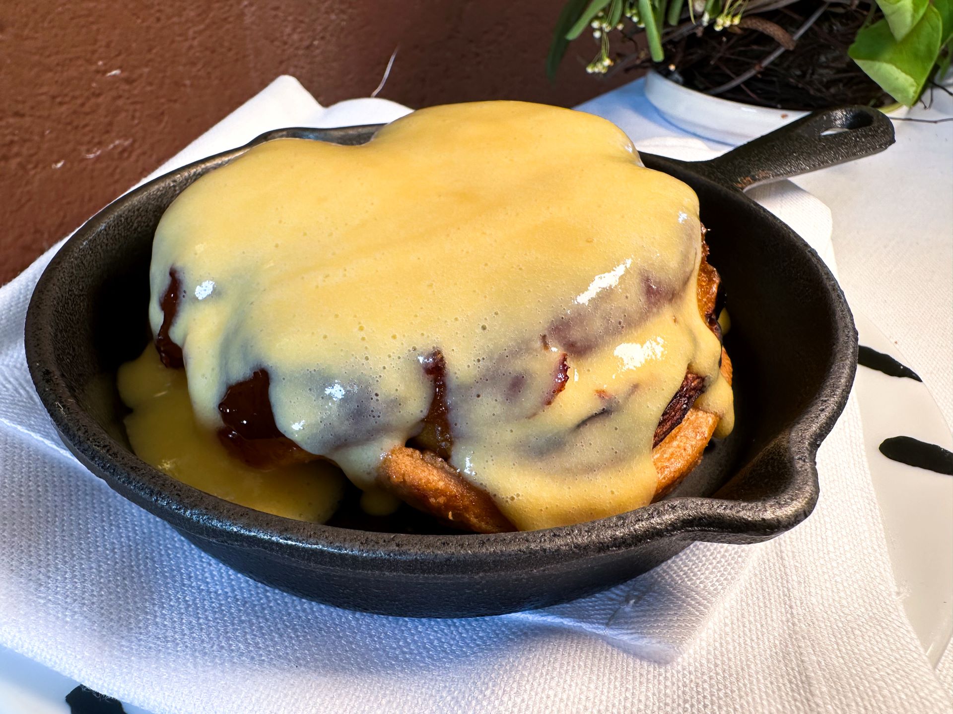 Tarte tatin di mele renetta e zabaione al Marsala.