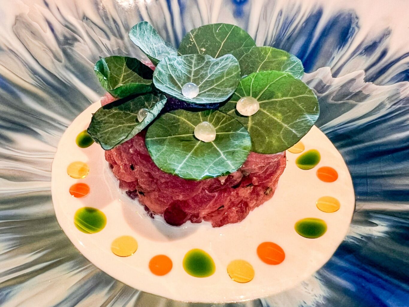 Tonno, bagna cauda di lago e nasturzio di Casa Romano.