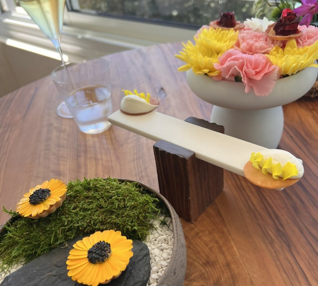 Amuse bouche del ristorante Mirazur.