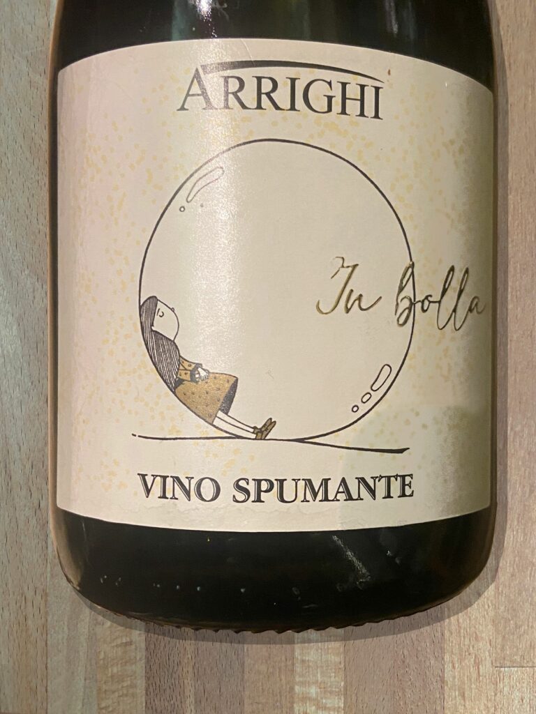 In Bolla, spumante Dosaggio Zero 2021 della cantina Arrighi.