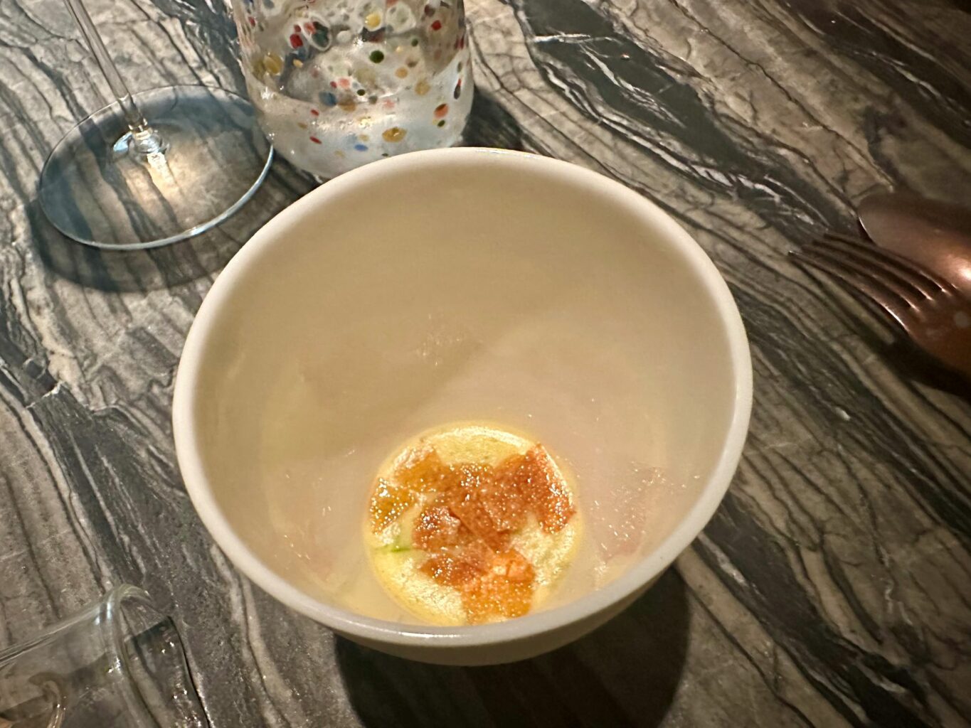 Un altro Amuse bouche di Matteo Grandi in Basilica.