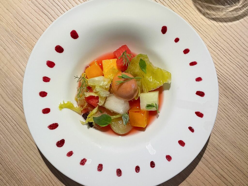 Insalata insolita – Estate 2024 del ristorante Le Calandre.