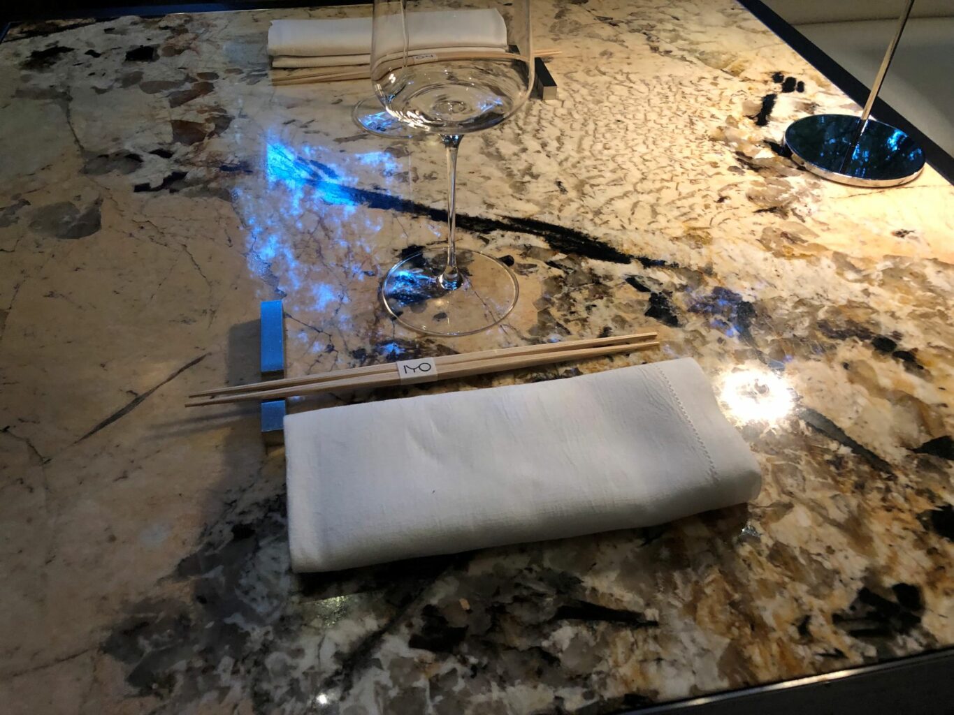 Mise en place di Iyo Restaurant.
