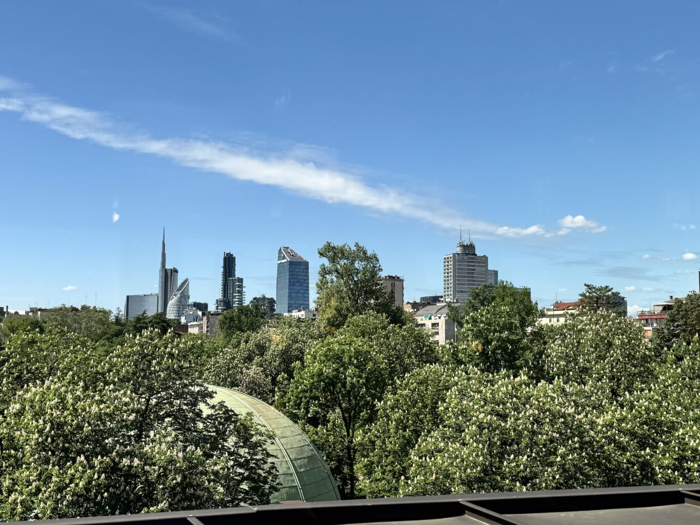La vista panoramica dello skyline e del Quartiere Porta Nuova.