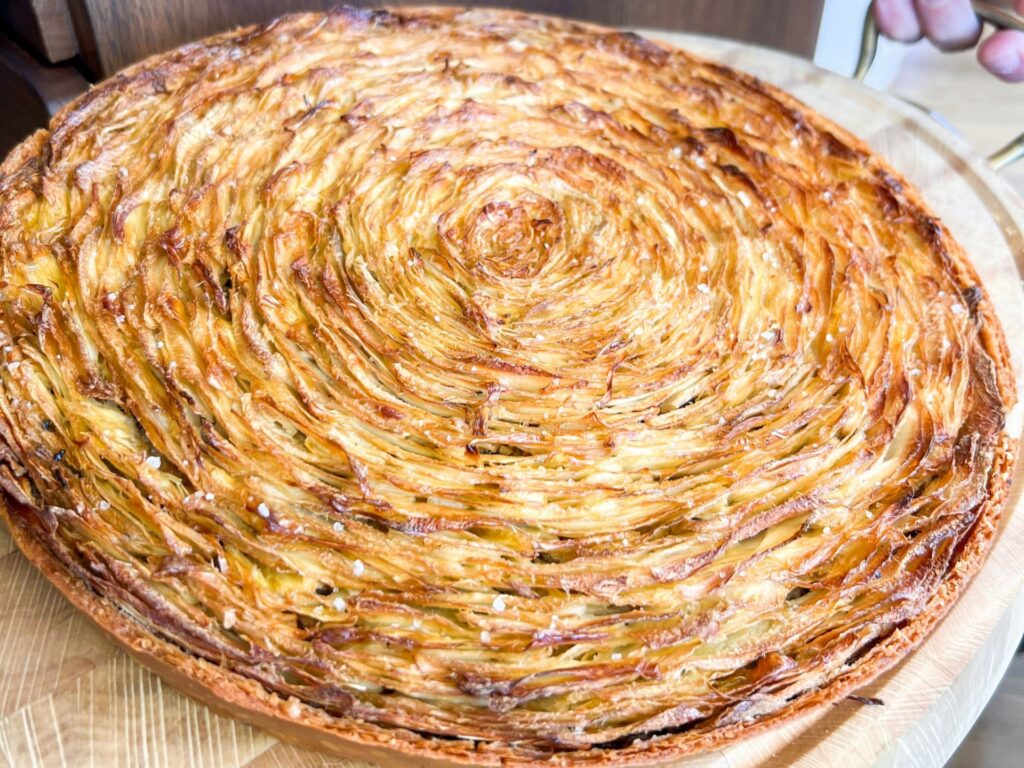 Torta di carciofi del ristorante Mirazur.