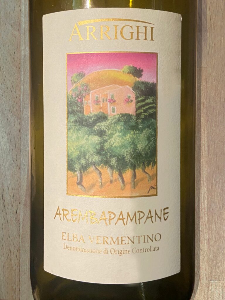 Arembapampane, Vermentino in purezza della cantina Arrighi.