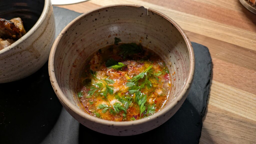 Insalata di cervella in ceviche.
