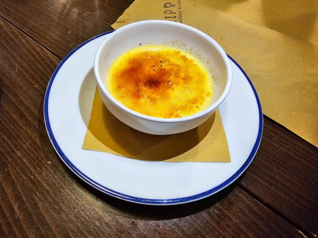 Crème brûlée allo zabaione.