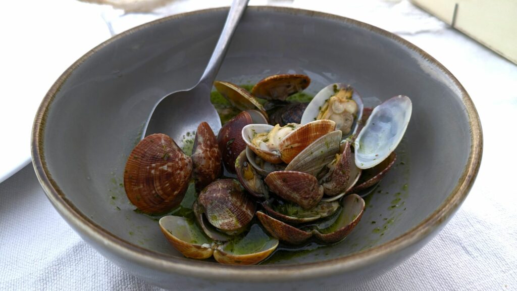 Vongole aperte.
