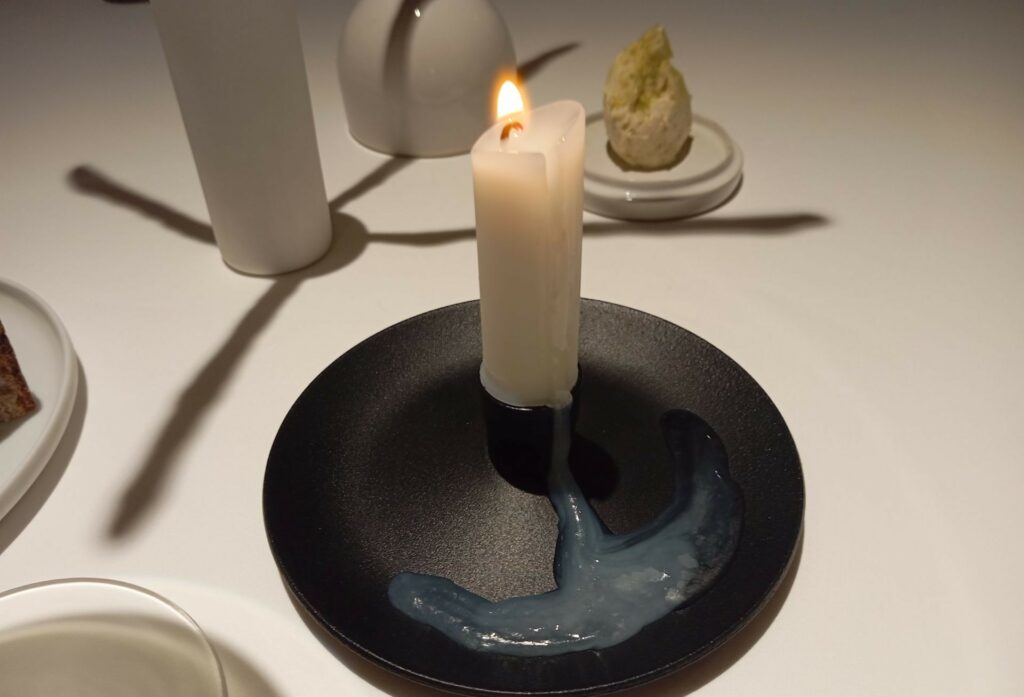 La candela di lardo del ristorante Hyle.