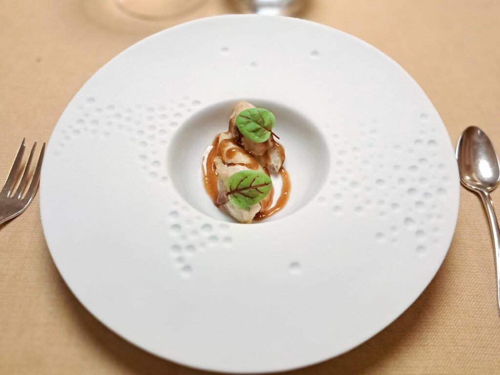 Ostrica in Tempura del ristorante San Domenico.