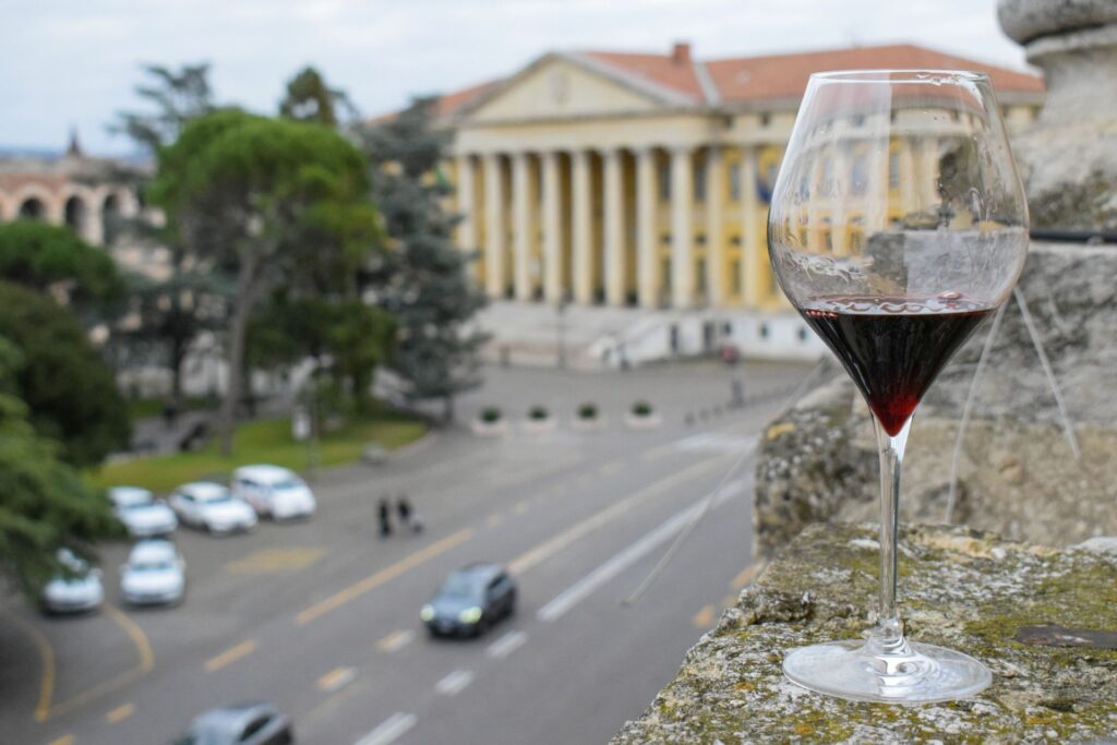 un vino degustato durante l'anteprima dell'amarone