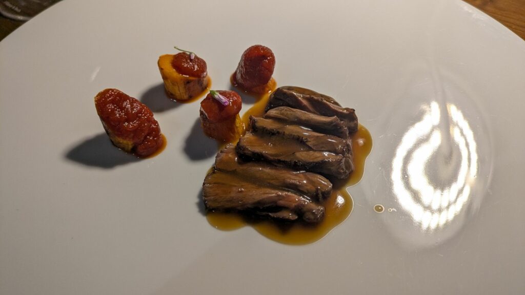 Pannicolo, carote e ketchup di prugne.