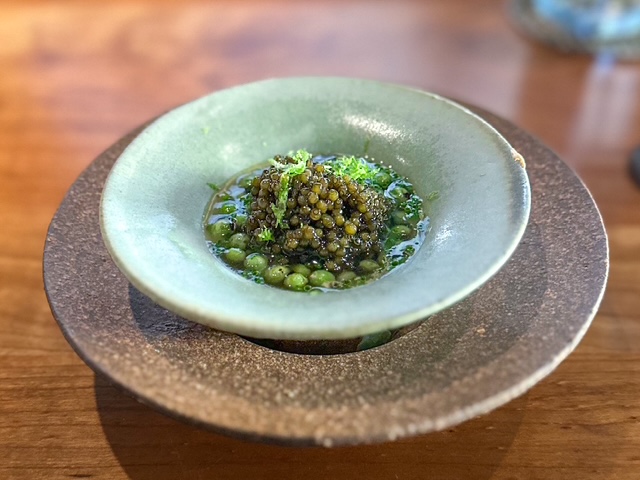 Chawanmushi di piselli lacrima.