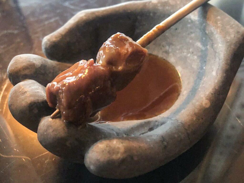 Spiedini di rigaglie di Yeatman.