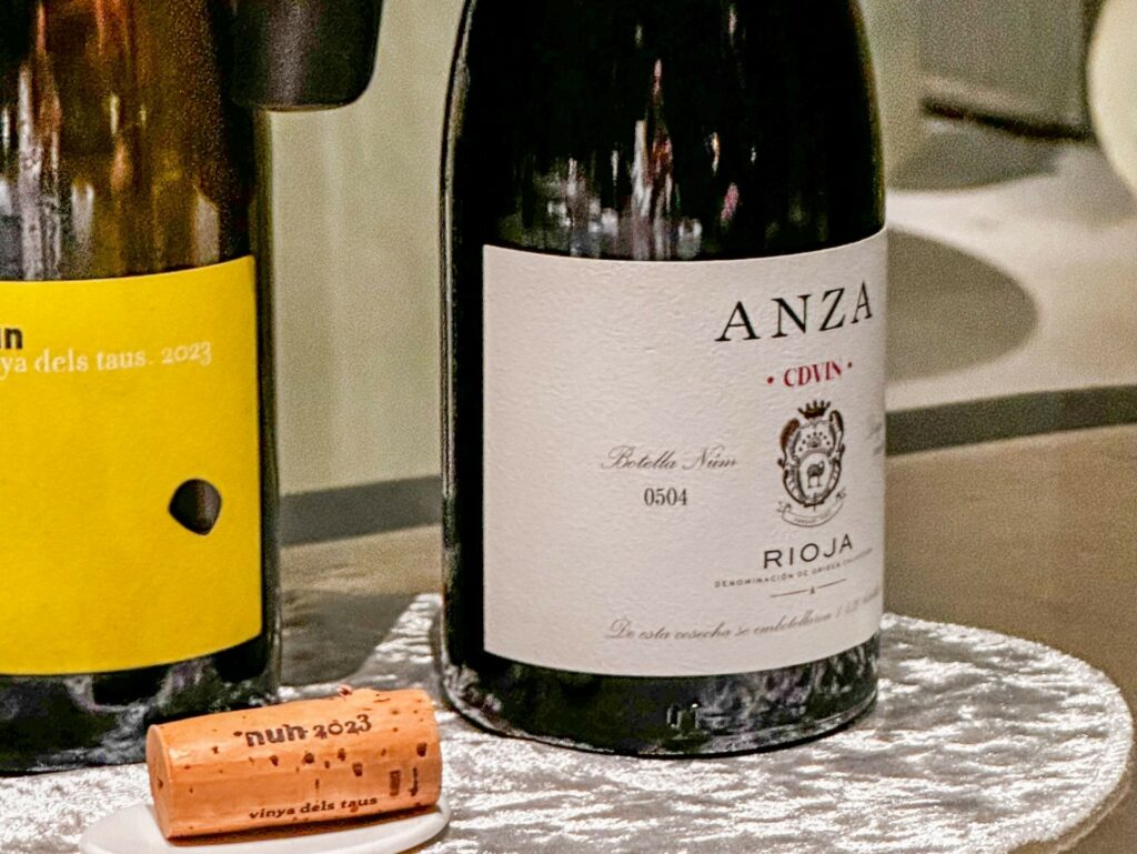 Alcune etichette degustate al ristorante Enigma.