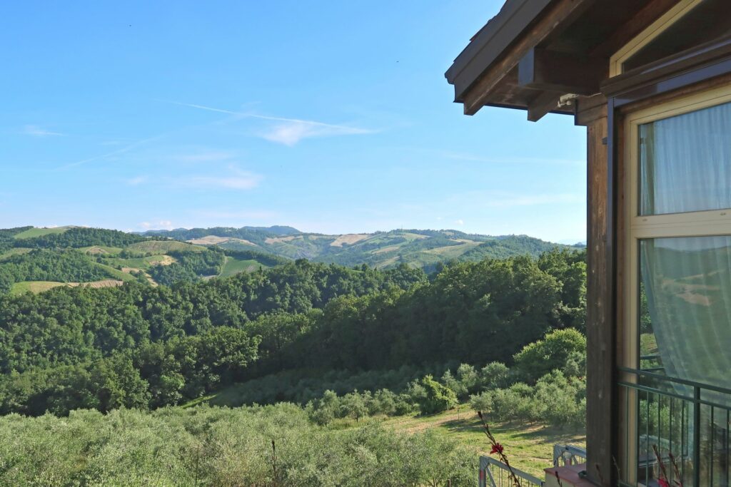 La bellisssima vista sui colli da Barbaterre