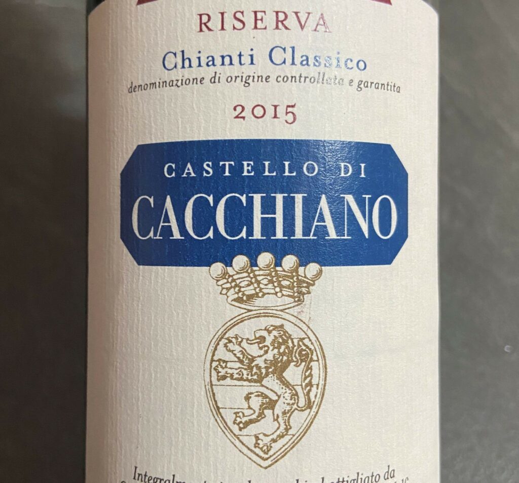 l'etichetta del Castello di Cacchiano