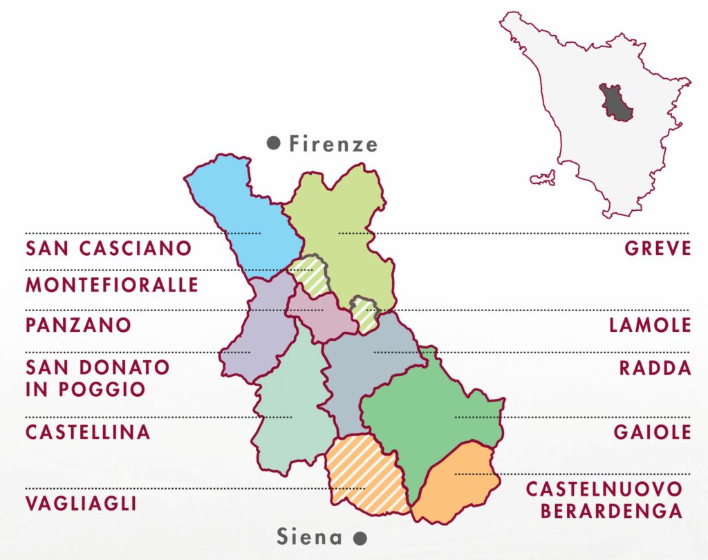 La mappa delle zone di produzione