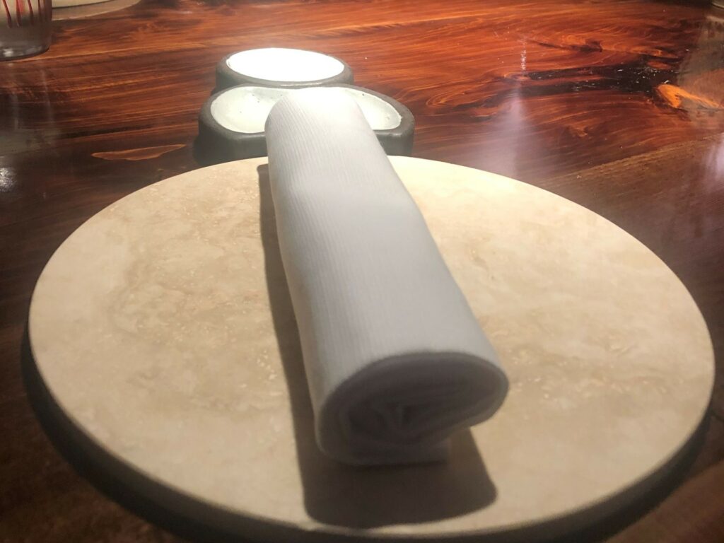 Mise en place del ristorante Al Madrigale.