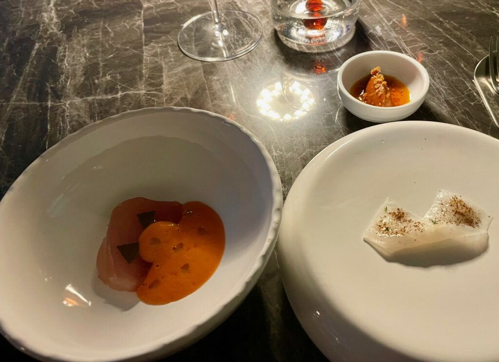 Servizio dell'antipasto al ristorante Il Cappero