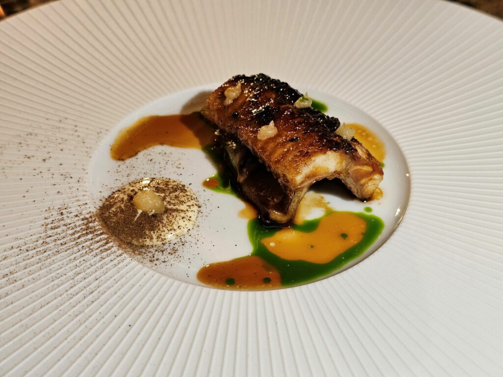 Anguilla alla brace e fungo maitake