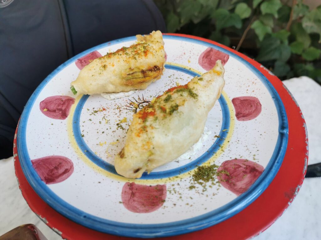 Fiori di zucca, ricotta e limone