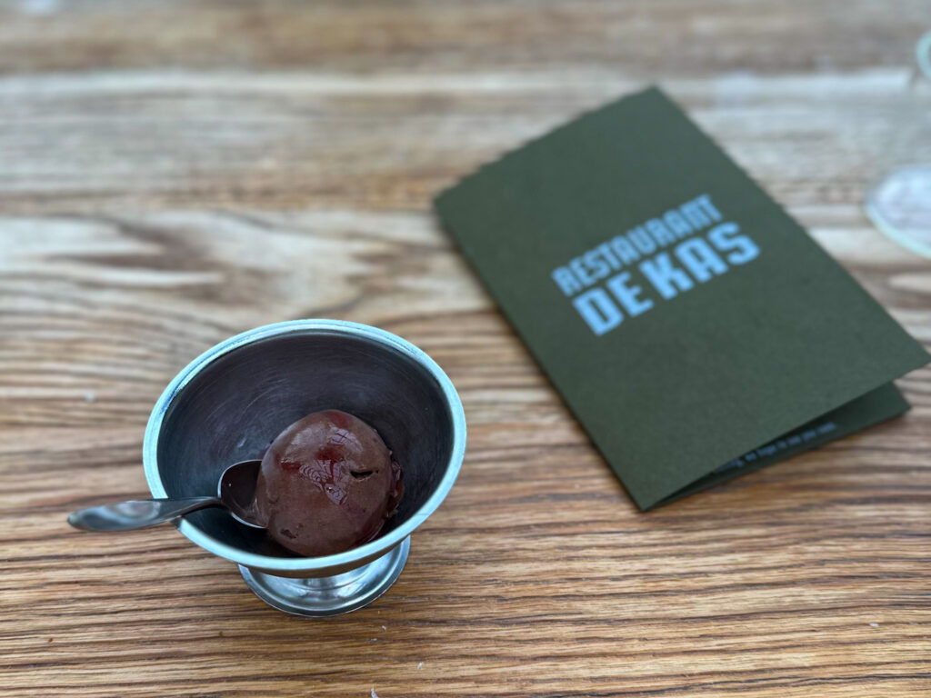 Sorbetto al cacao di De Kas