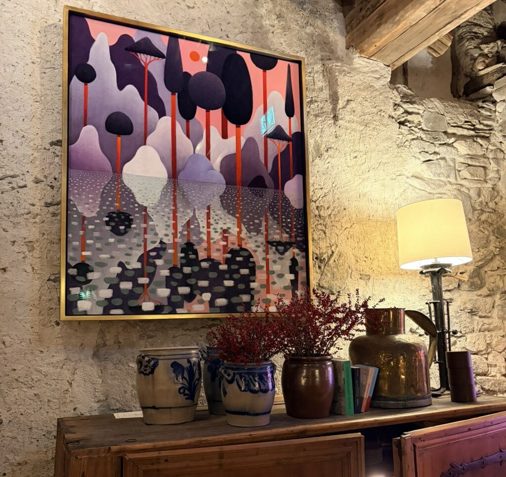 Un scorcio degli interni di Chesa Marchetta