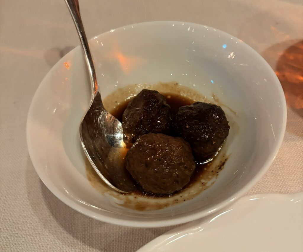 Polpette di cervo.