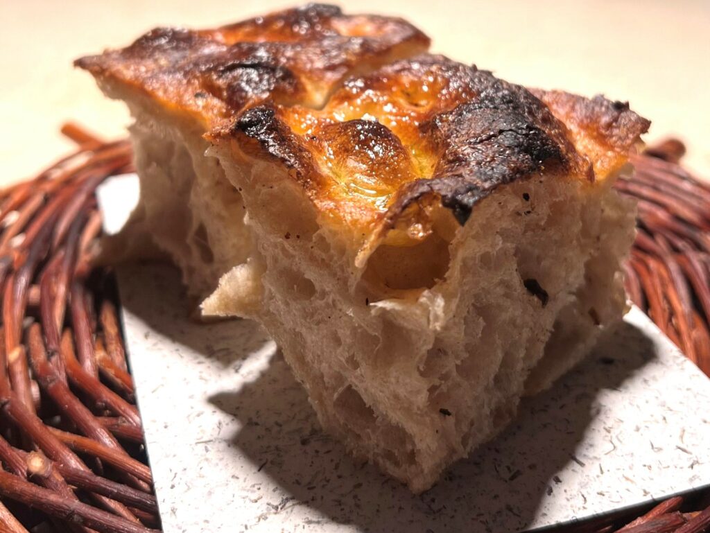 La focaccia del Ristorante Da Lucio