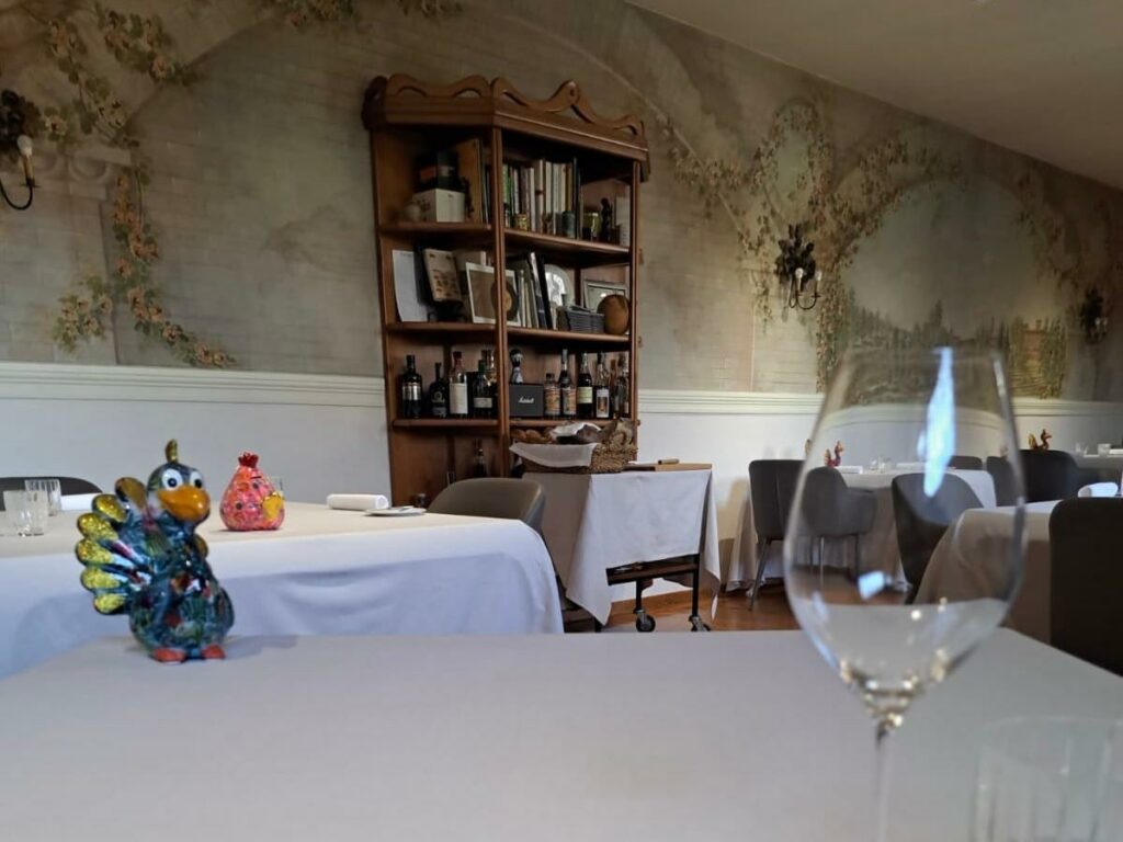 La sala del ristorante Acquerello